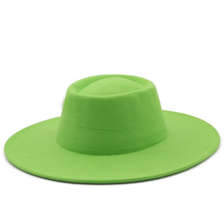 Conclave Top Fedora Hat (Neon Green) - Exquisite Styles Boutique