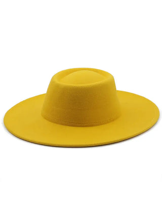 Conclave Top Fedora Hat (Yellow) - Exquisite Styles Boutique