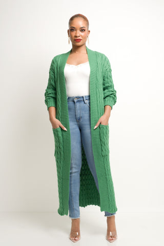 Emma Knit Cardigan (Green) - Exquisite Styles Boutique