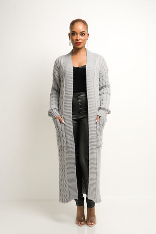 Emma Knit Cardigan (Grey) - Exquisite Styles Boutique