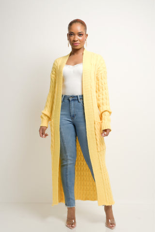 Emma Knit Cardigan (Yellow) - Exquisite Styles Boutique