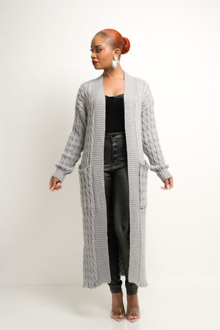 Emma Knit Cardigan (Grey) - Exquisite Styles Boutique