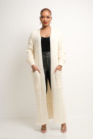 Emma Knit Cardigan (Cream) - Exquisite Styles Boutique