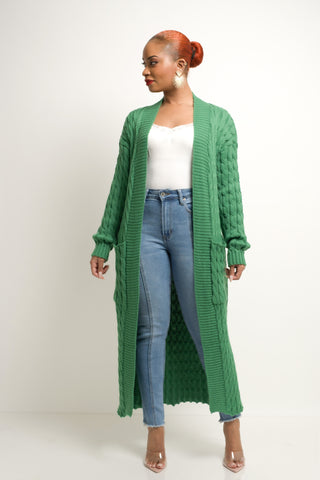 Emma Knit Cardigan (Green) - Exquisite Styles Boutique