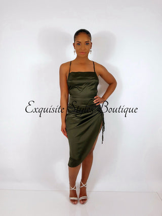 Kelly Satin Dress - Exquisite Styles Boutique