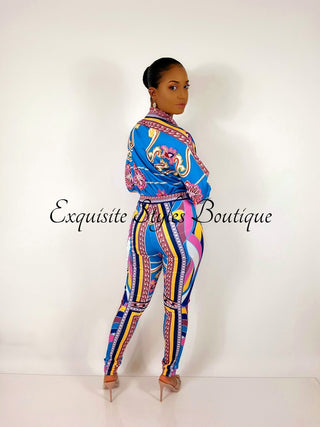 Tania Geo Print Pants Set - Exquisite Styles Boutique