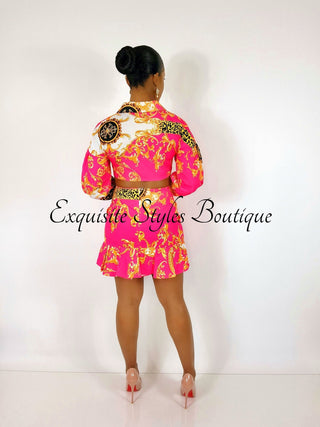 Josianne Baroque Print Skirt Set - Exquisite Styles Boutique