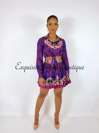 Naomi Baroque Print Skirt Set - Exquisite Styles Boutique