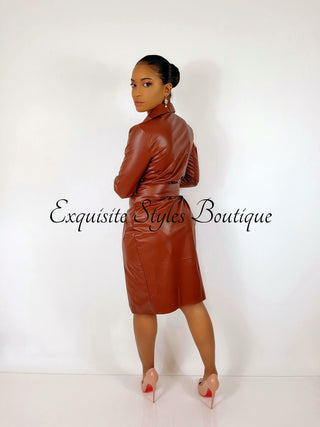 Wrap Me Up Leather Dress - Exquisite Styles Boutique