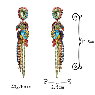 Multicolor Bird Statement Earrings - Exquisite Styles Boutique
