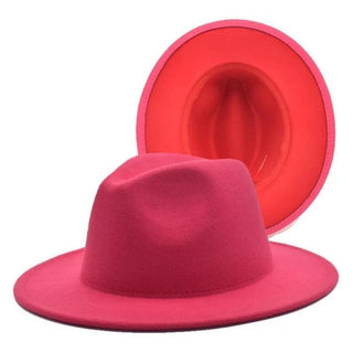 Hot Pink/Red Bottom Fedora Hat