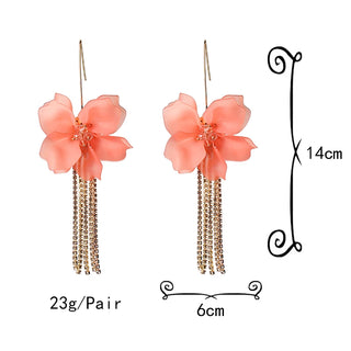 Hawaii Flower Tassel Statement Earrings - Exquisite Styles Boutique