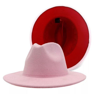 Pink/Red Bottom Fedora Hat