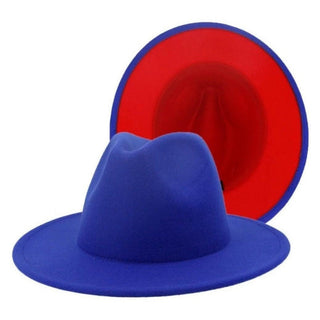 Royal Blue/Red Bottom Fedora Hat